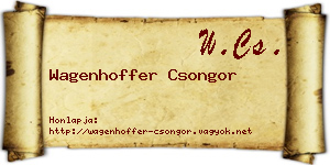 Wagenhoffer Csongor névjegykártya