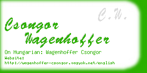 csongor wagenhoffer business card
